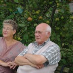 Joan and Mac on the allotment (2).JPG